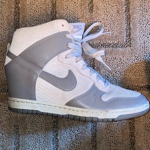 Nike grey sneaker wedge size 8.5